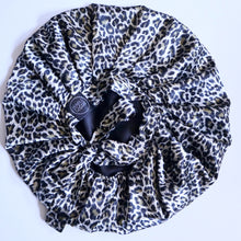 Load image into Gallery viewer, Elite Satin Bonnet - Luxury Jaguar | Satin Bonnets for Natural Hair