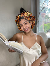 Load image into Gallery viewer, Elite Satin Bonnet - Tropical Earth | Satin Bonnets For Natural Hair