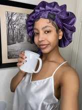 Load image into Gallery viewer, Elite Satin Bonnet - Royal Lotus | Satin Bonnets For Natural Hair