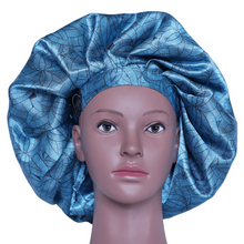 Load image into Gallery viewer, Elite Satin Bonnet - Electric Lotus | Satin Bonnets For Natural Hair