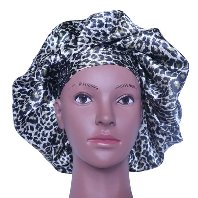 Elite Satin Bonnet - Luxury Jaguar | Satin Bonnets for Natural Hair