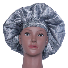 Load image into Gallery viewer, Elite Satin Bonnet - Platinum Lotus | Satin Bonnets For Natural Hair