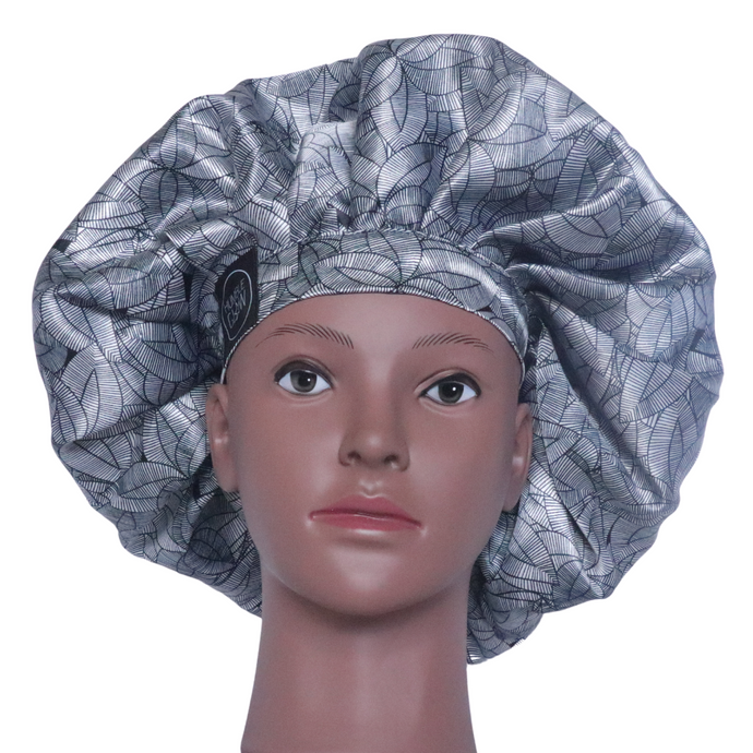 Elite Satin Bonnet - Platinum Lotus | Satin Bonnets For Natural Hair