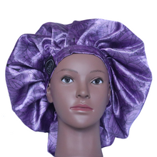 Load image into Gallery viewer, Elite Satin Bonnet - Royal Lotus | Satin Bonnets For Natural Hair