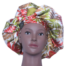 Load image into Gallery viewer, Elite Satin Bonnet - Tropical Cloud | Satin Bonnets For Natural Hair