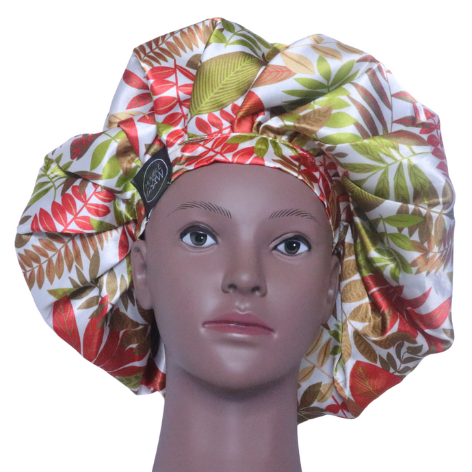 Elite Satin Bonnet - Tropical Cloud | Satin Bonnets For Natural Hair